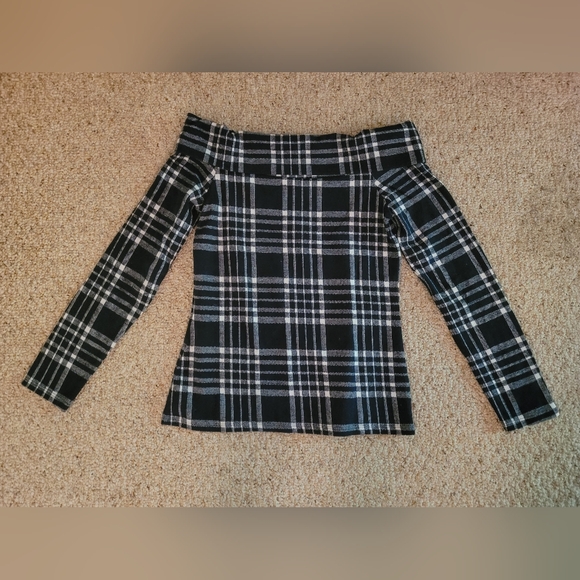 NEW Banana Republic Off Shoulder Blue & White Cotton Blend Shirt